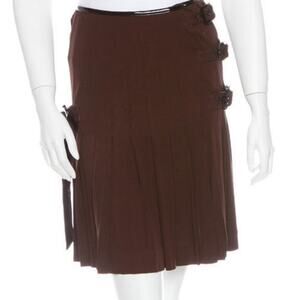 NWT Vintage 90's Jean Paul Gaultier $1595 Brown, Black kilt skirt US Size 4